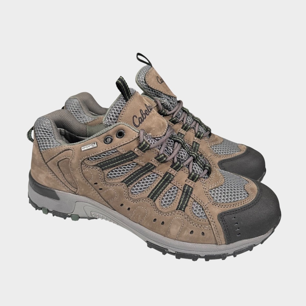 Cabelas Mesh X4 All-Terrain Shoes Mens 13 D Brown Gray 4MOST DRY-PLUS WP Hiking